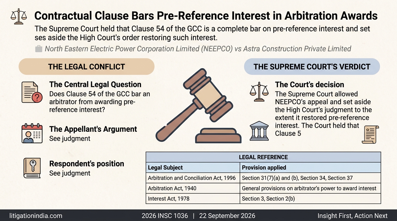 North Eastern Electric Power Corporation Limited (NEEPCO) vs Astra Construction Private Limited — infographic summary