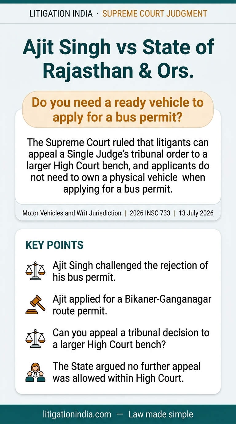 Ajit Singh vs State of Rajasthan & Ors. — infographic summary