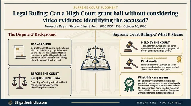 Supreme Court Sets Aside Bail Orders for Failure to Consider Video Evidence