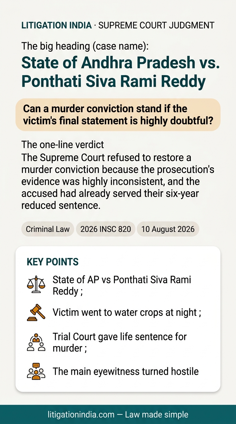 State of Andhra Pradesh vs. Ponthati Siva Rami Reddy — infographic summary