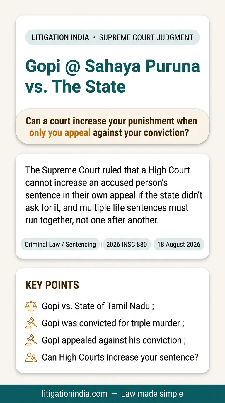 Gopi @ Sahaya Puruna vs. The State — infographic summary