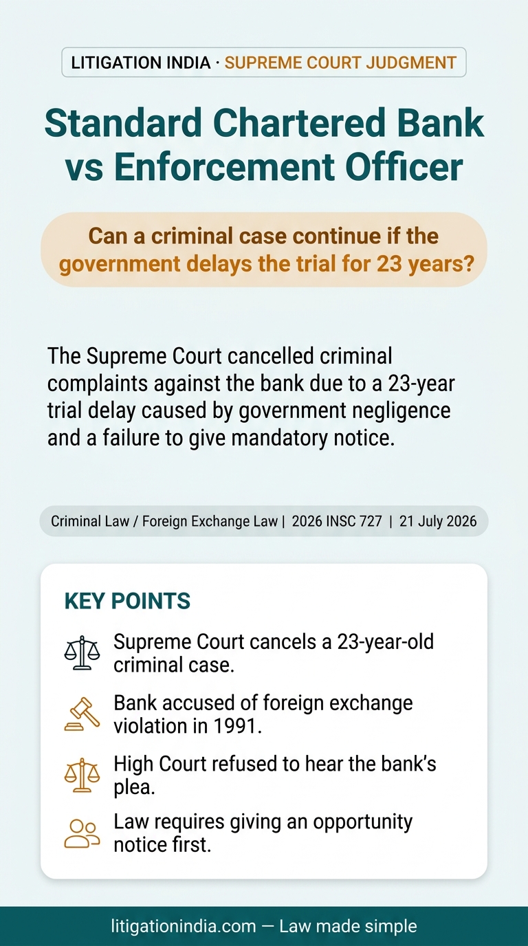 Standard Chartered Bank vs Enforcement Officer — infographic summary