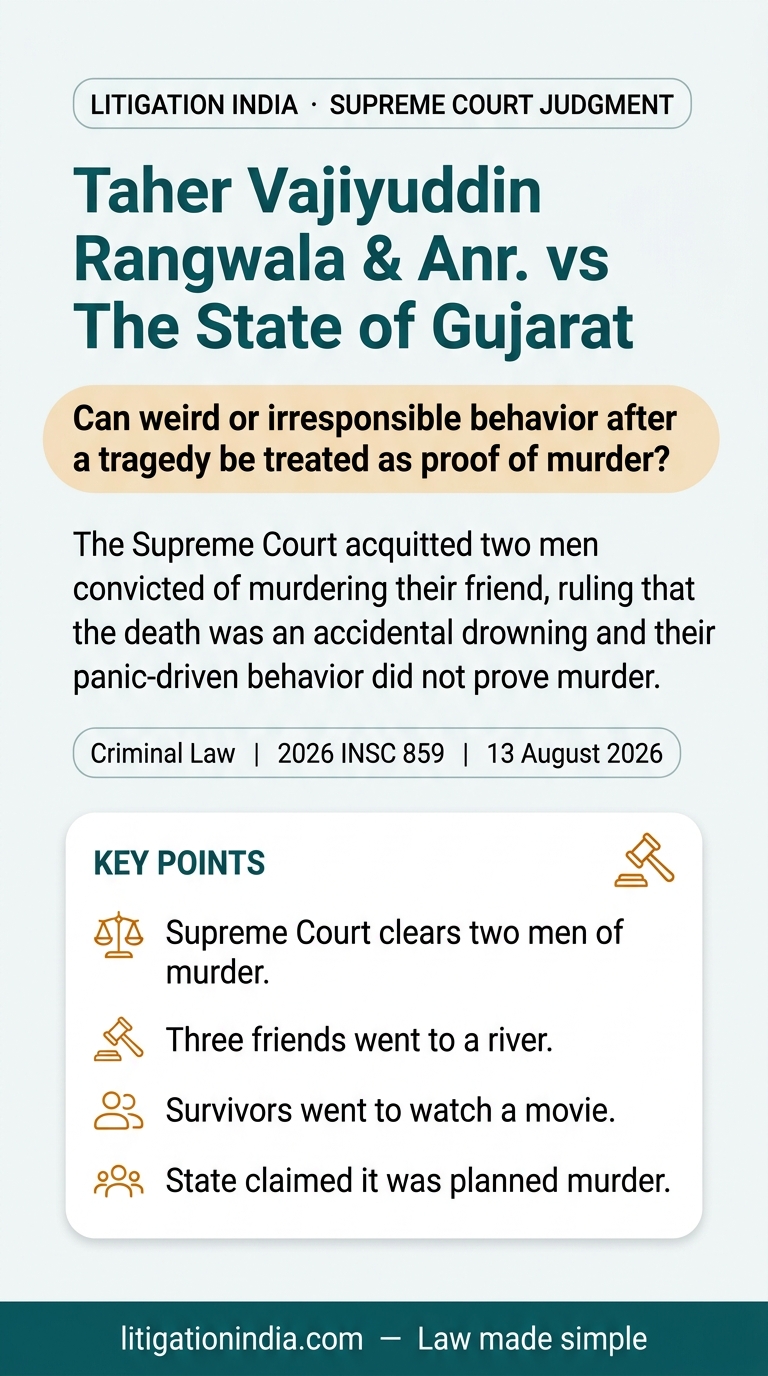 Taher Vajiyuddin Rangwala & Anr. vs The State of Gujarat — infographic summary