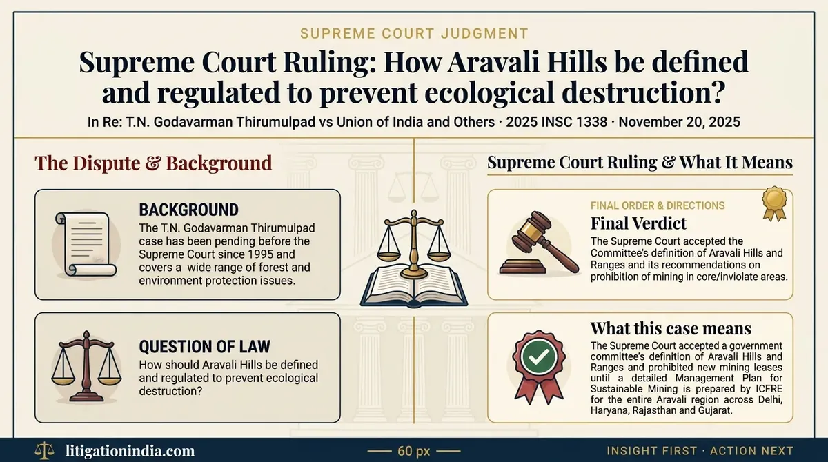 In Re: T.N. Godavarman Thirumulpad vs Union of India and Others — infographic summary