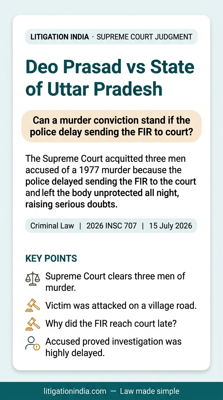 Deo Prasad vs State of Uttar Pradesh — infographic summary