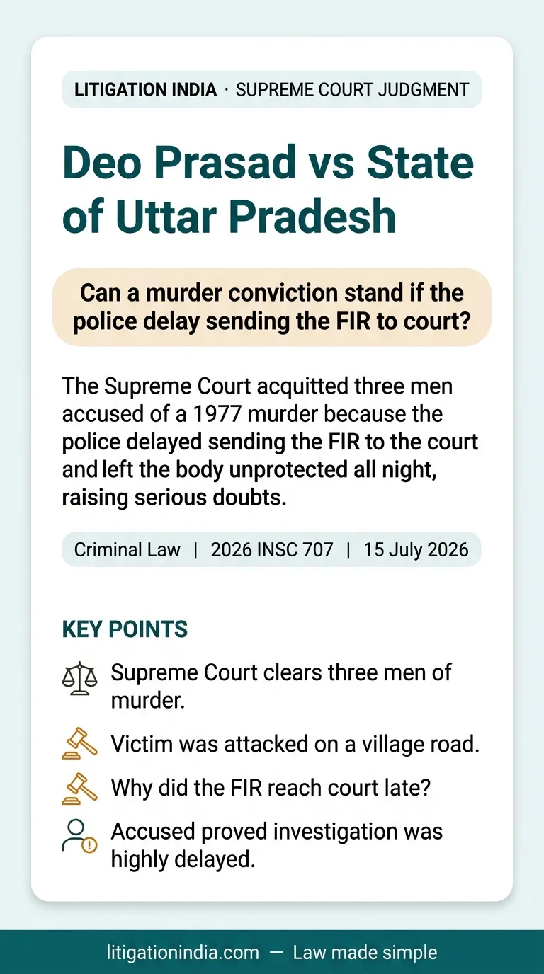 Deo Prasad vs State of Uttar Pradesh — infographic summary