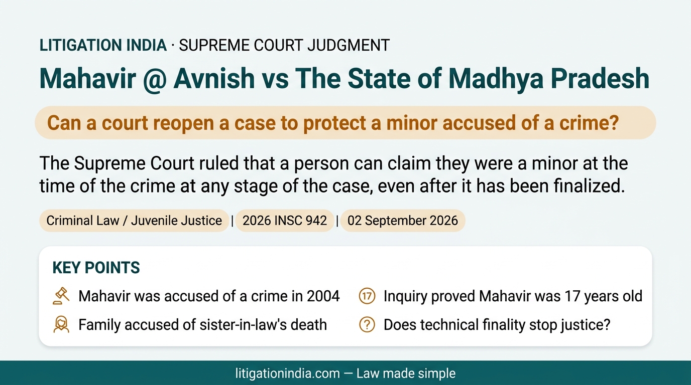 Mahavir @ Avnish vs The State of Madhya Pradesh — infographic summary