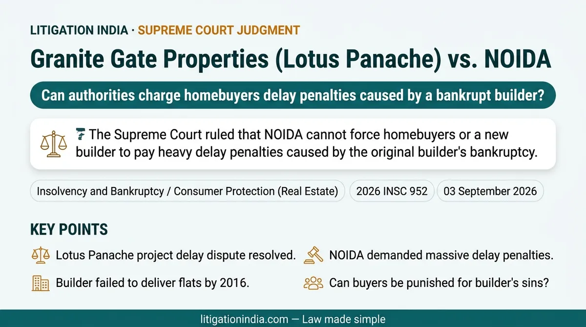 Granite Gate Properties (Lotus Panache) vs. NOIDA — infographic summary
