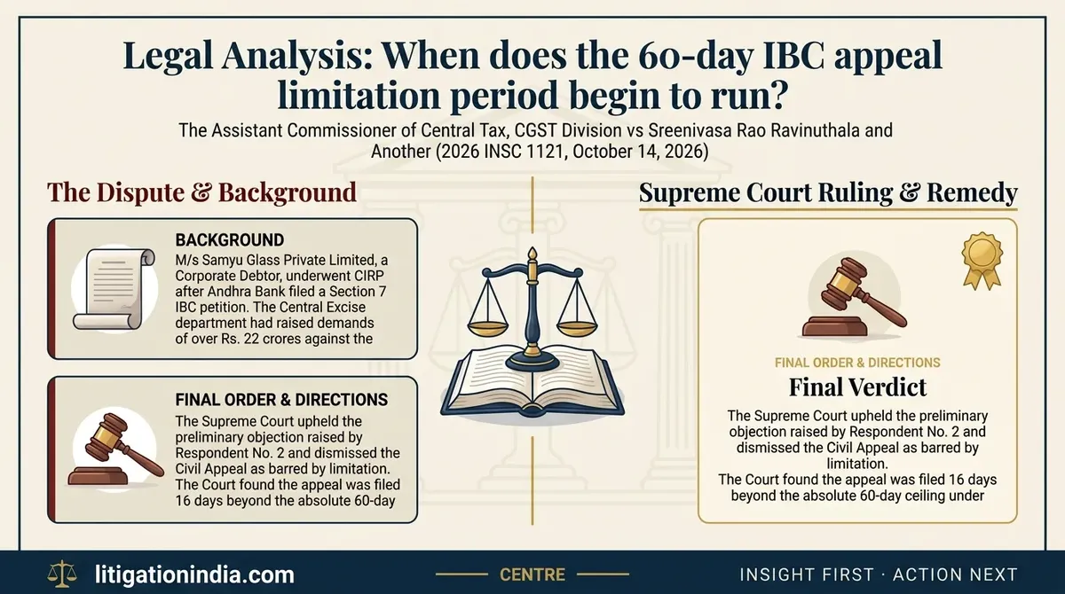 The Assistant Commissioner of Central Tax, CGST Division vs Sreenivasa Rao Ravinuthala and Another — infographic summary