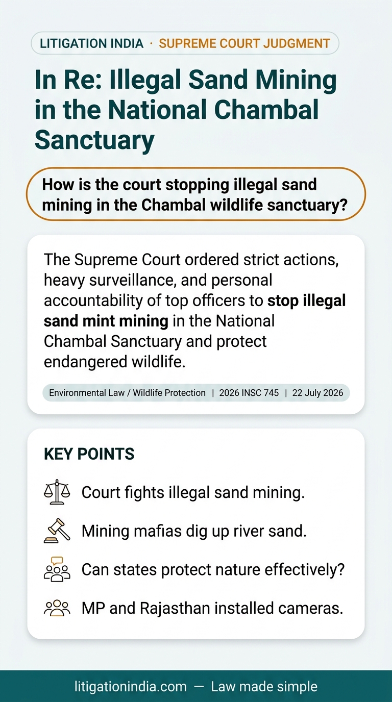 In Re: Illegal Sand Mining in the National Chambal Sanctuary — infographic summary
