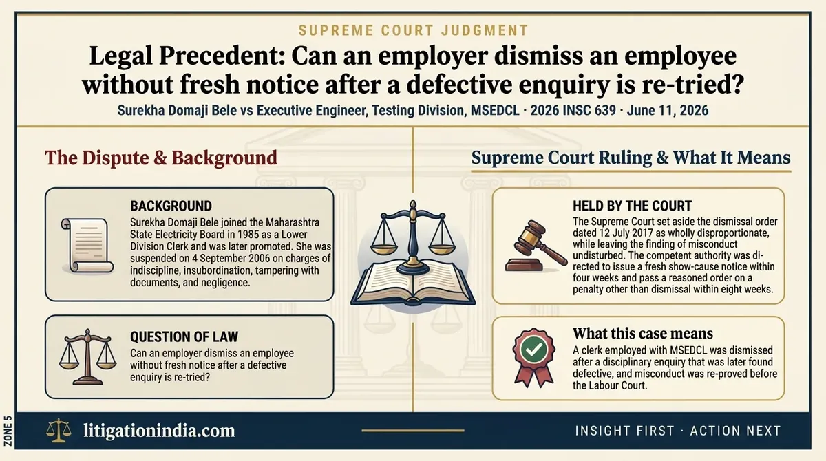 Surekha Domaji Bele vs Executive Engineer, Testing Division, MSEDCL — infographic summary