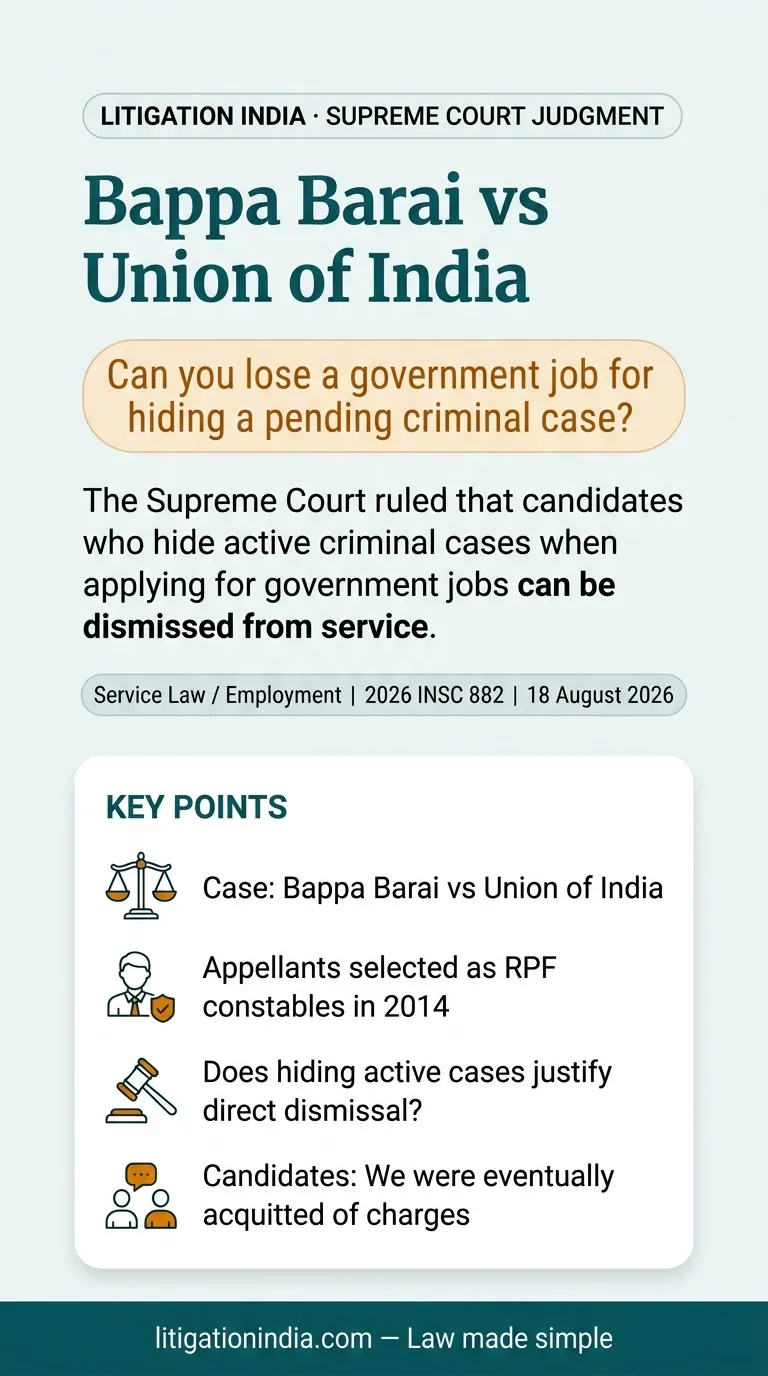 Bappa Barai vs Union of India — infographic summary