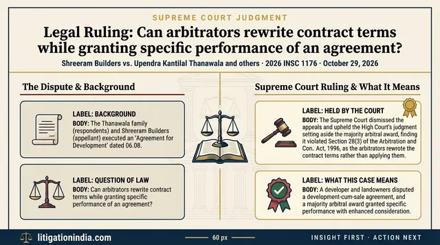 Arbitral Award Granting Specific Performance Set Aside for Rewriting Contract Terms