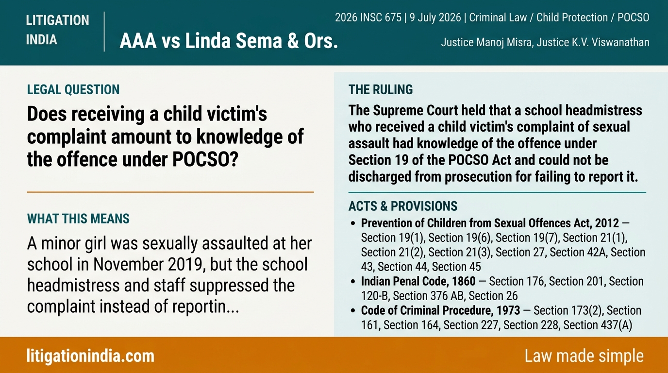 AAA vs Linda Sema & Ors. — infographic summary