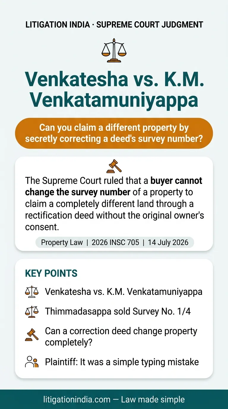 Venkatesha vs. K.M. Venkatamuniyappa — infographic summary