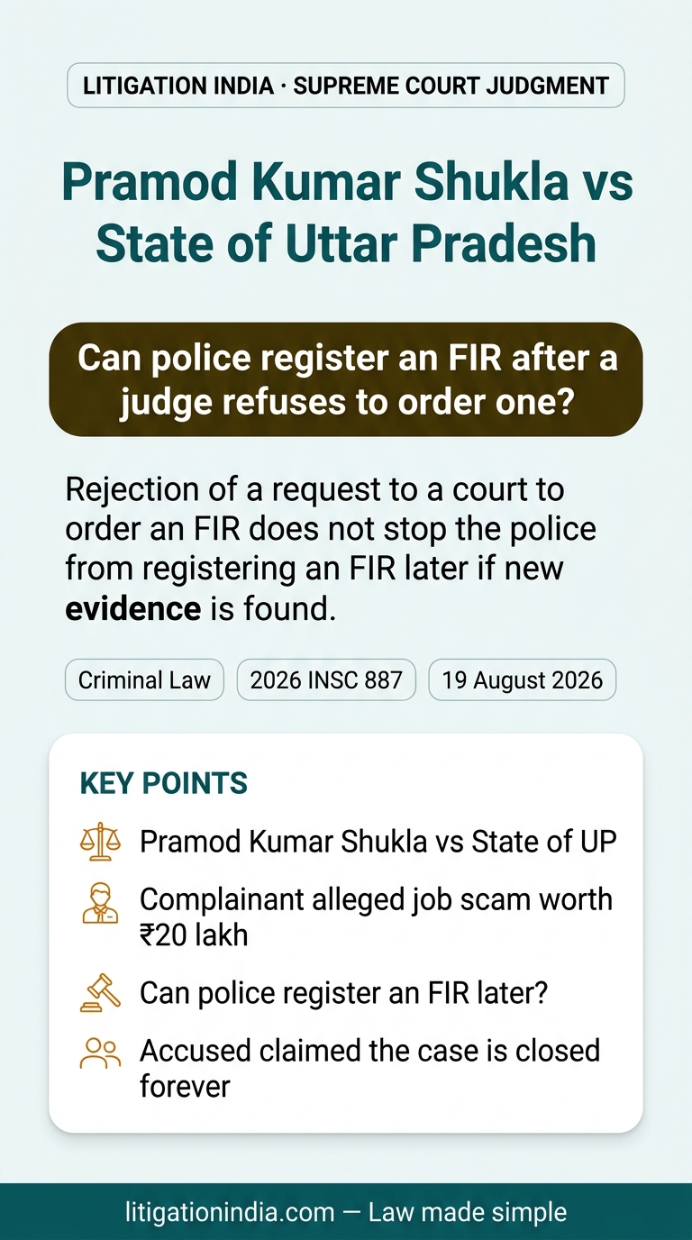 Pramod Kumar Shukla vs State of Uttar Pradesh — infographic summary
