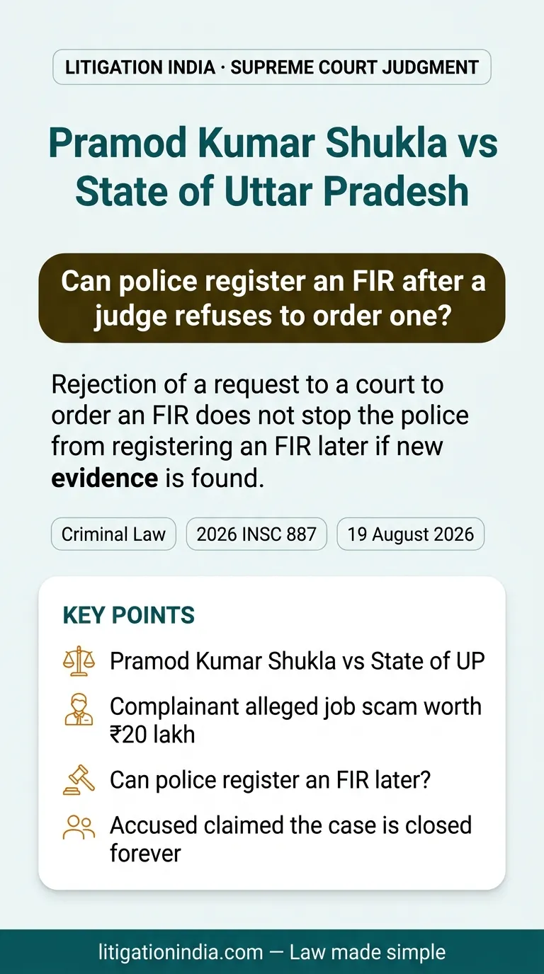 Pramod Kumar Shukla vs State of Uttar Pradesh — infographic summary