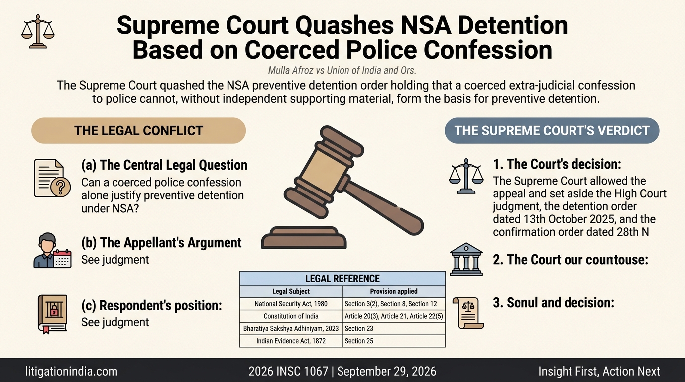 Mulla Afroz vs Union of India and Ors. — infographic summary