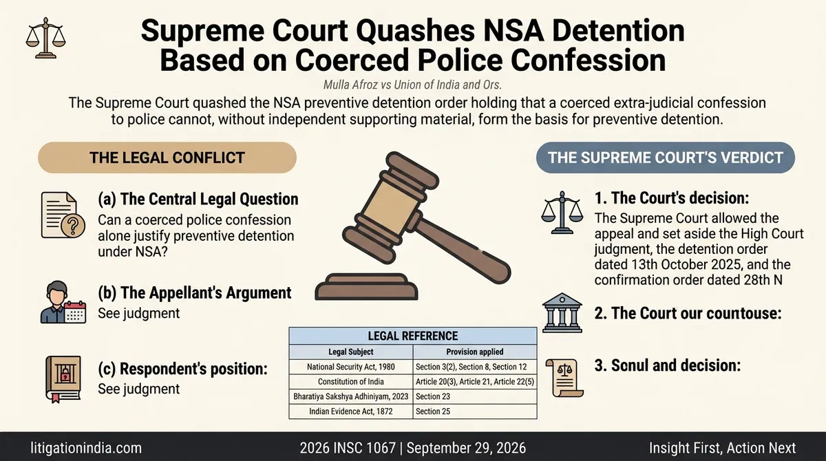 Mulla Afroz vs Union of India and Ors. — infographic summary