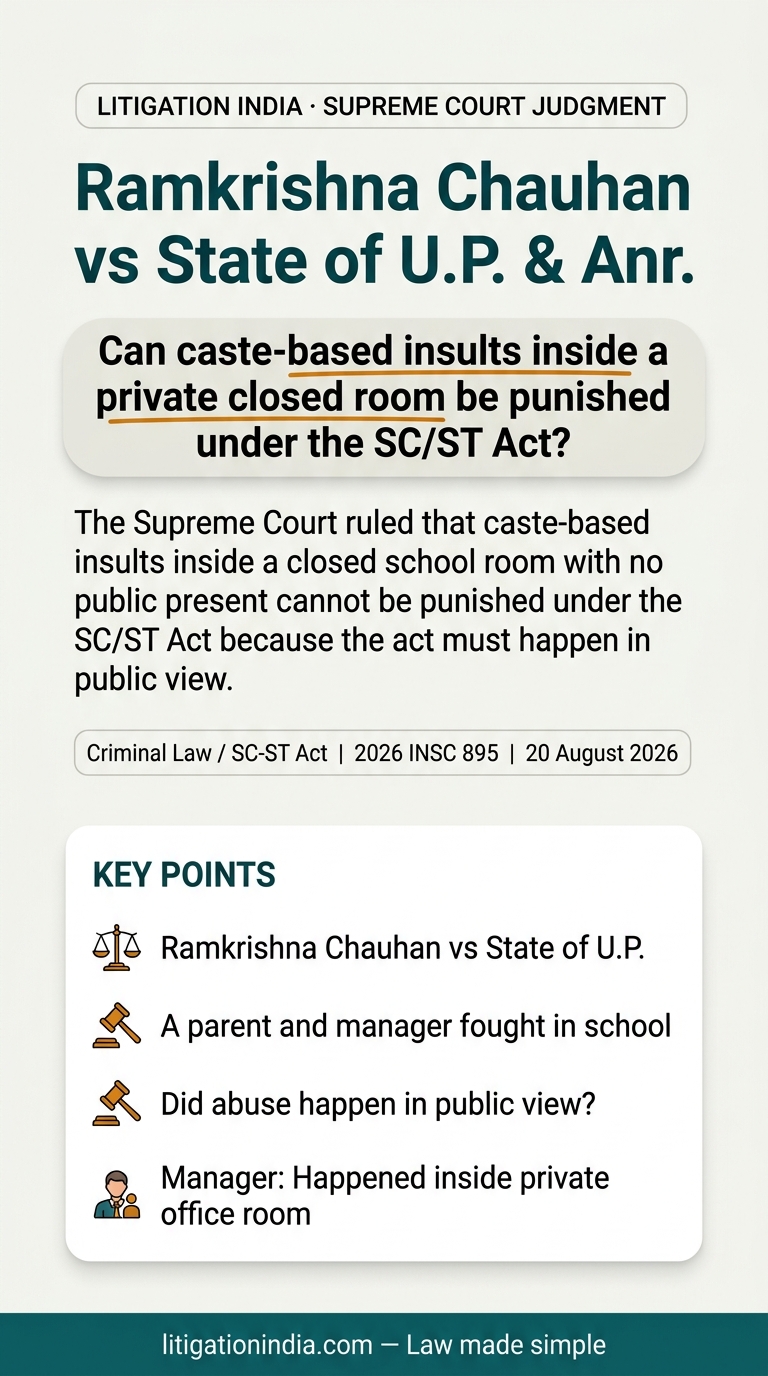 Ramkrishna Chauhan vs State of U.P. & Anr. — infographic summary