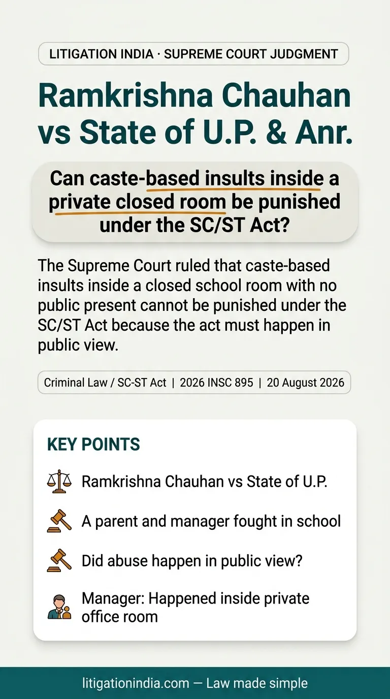 Ramkrishna Chauhan vs State of U.P. & Anr. — infographic summary