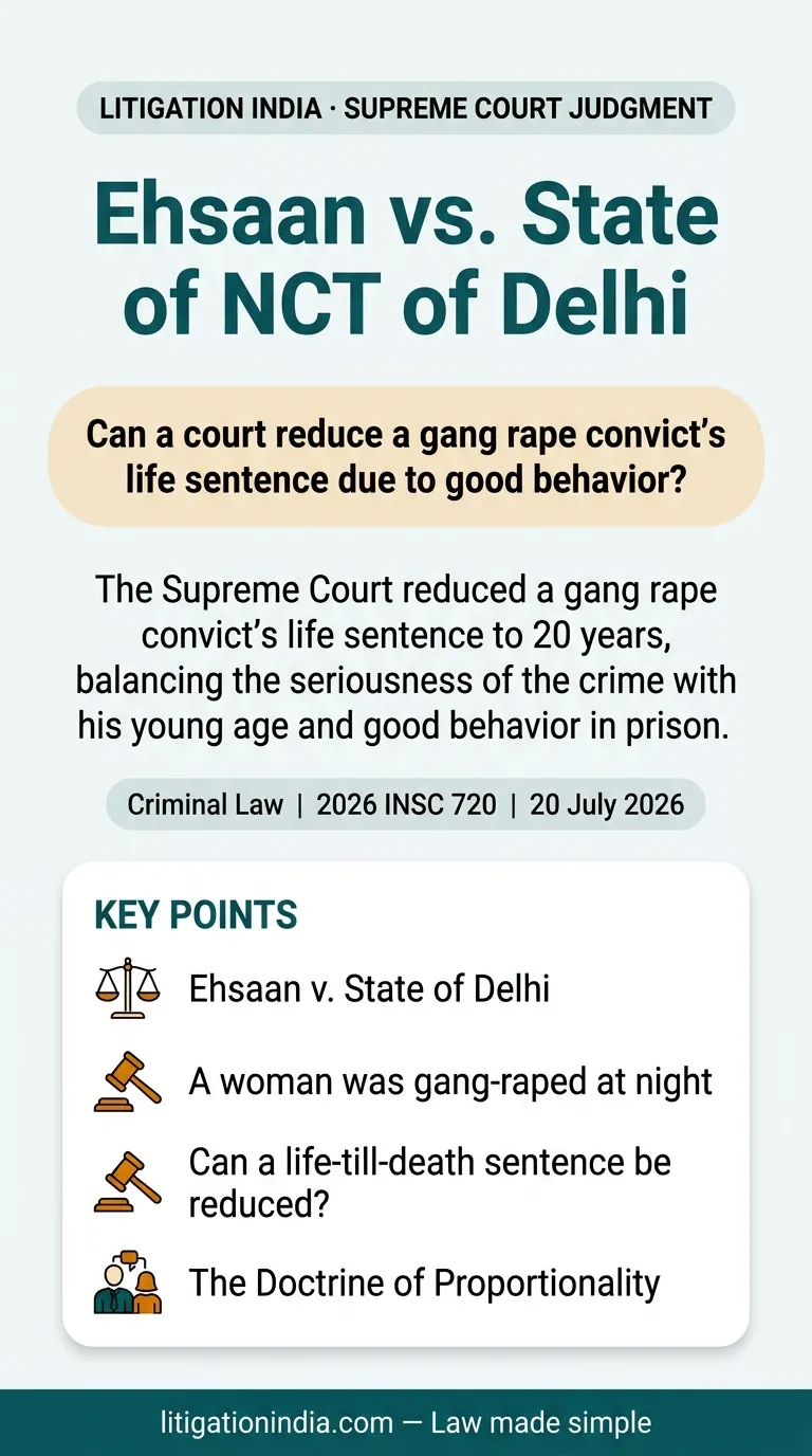 Ehsaan vs. State of NCT of Delhi — infographic summary