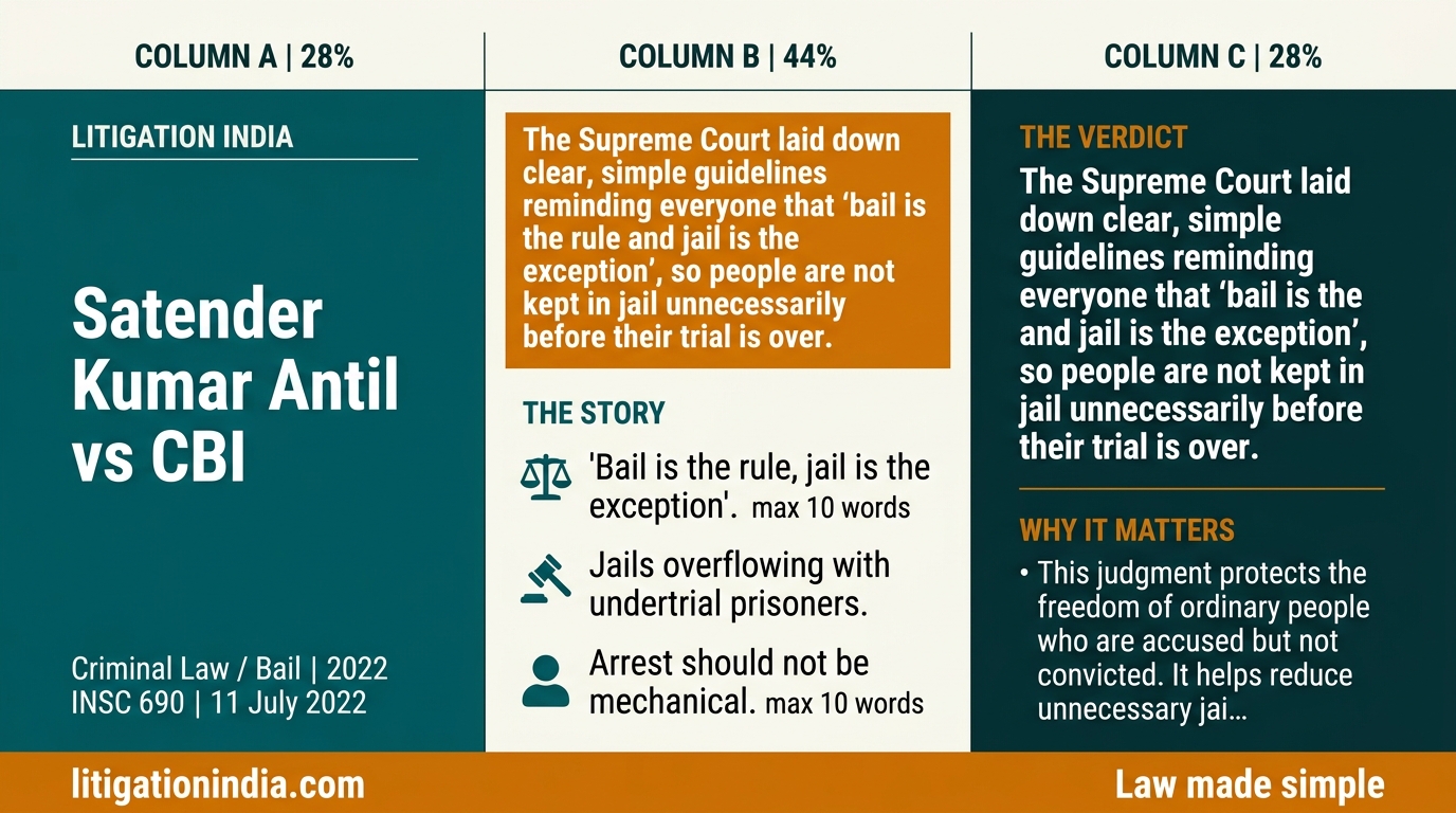 Satender Kumar Antil vs CBI — infographic summary