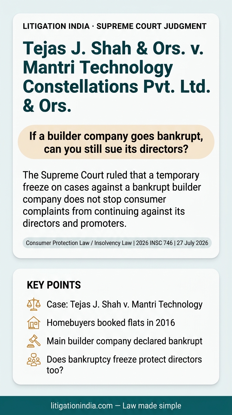 Tejas J. Shah & Ors. v. Mantri Technology Constellations Pvt. Ltd. & Ors. — infographic summary