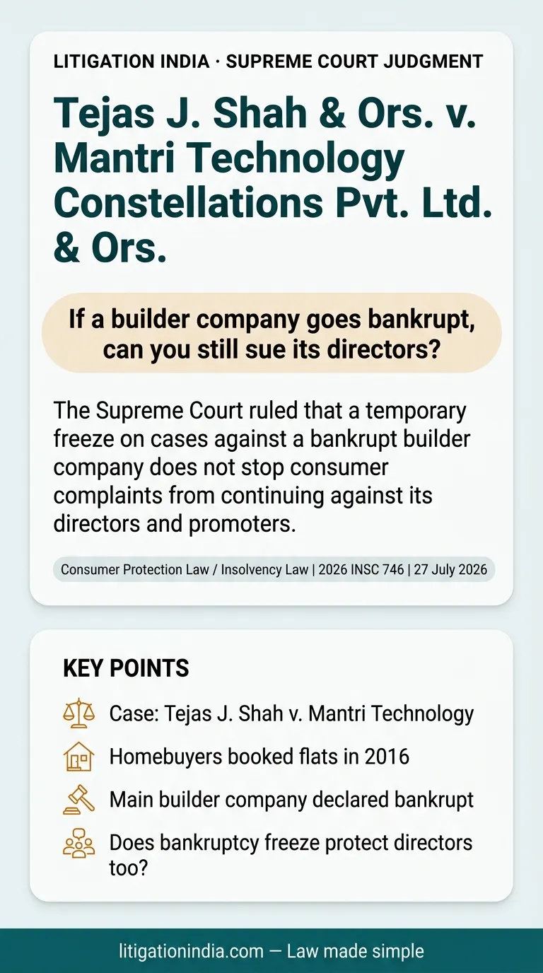 Tejas J. Shah & Ors. v. Mantri Technology Constellations Pvt. Ltd. & Ors. — infographic summary