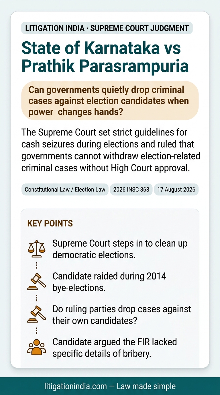 State of Karnataka vs Prathik Parasrampuria — infographic summary