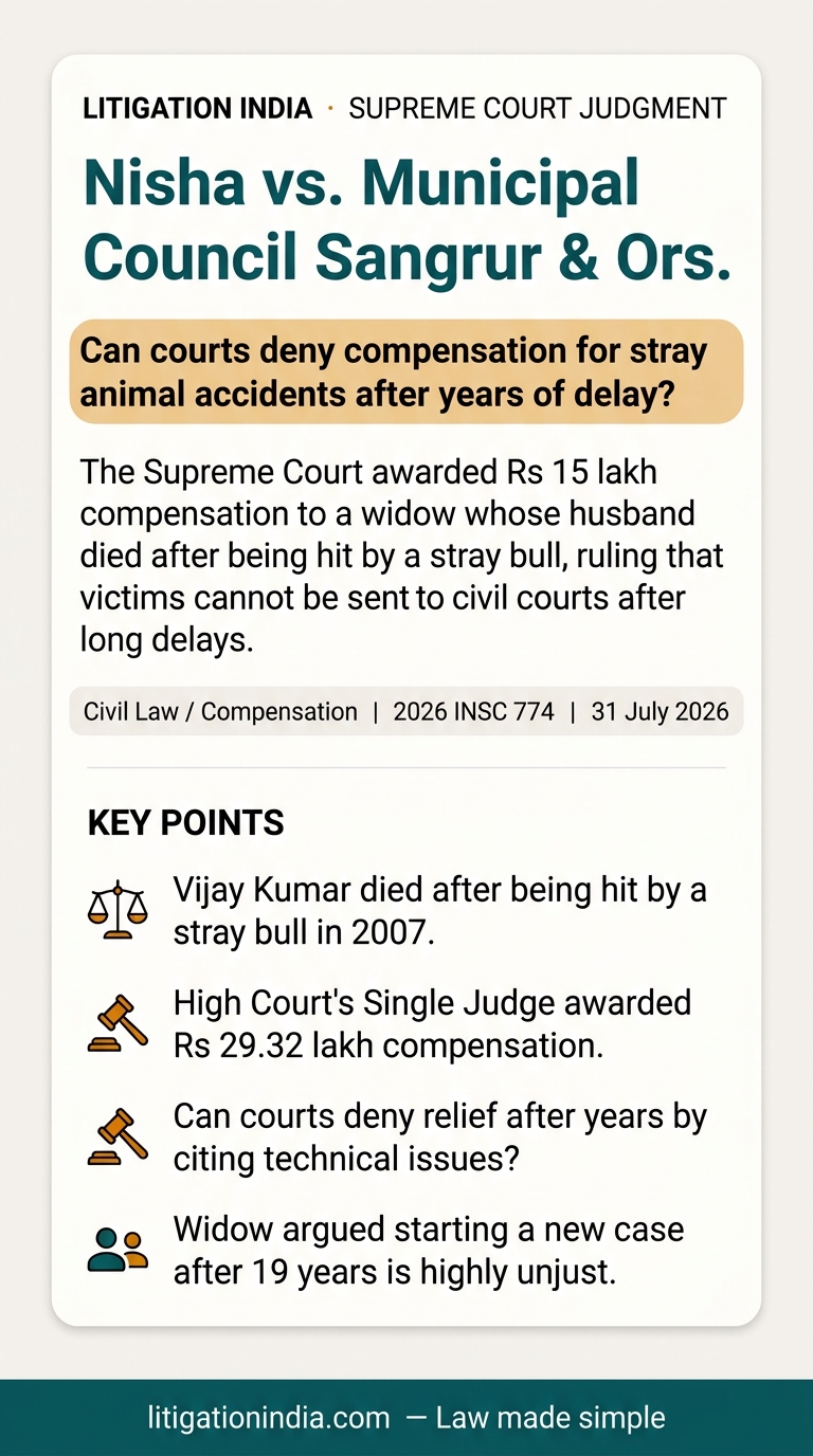 Nisha vs. Municipal Council Sangrur & Ors. — infographic summary