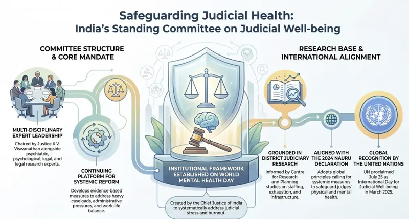 Supreme Court Constitutes Standing Committee on Judicial Well-Being to Address Workload and Occupational Stress