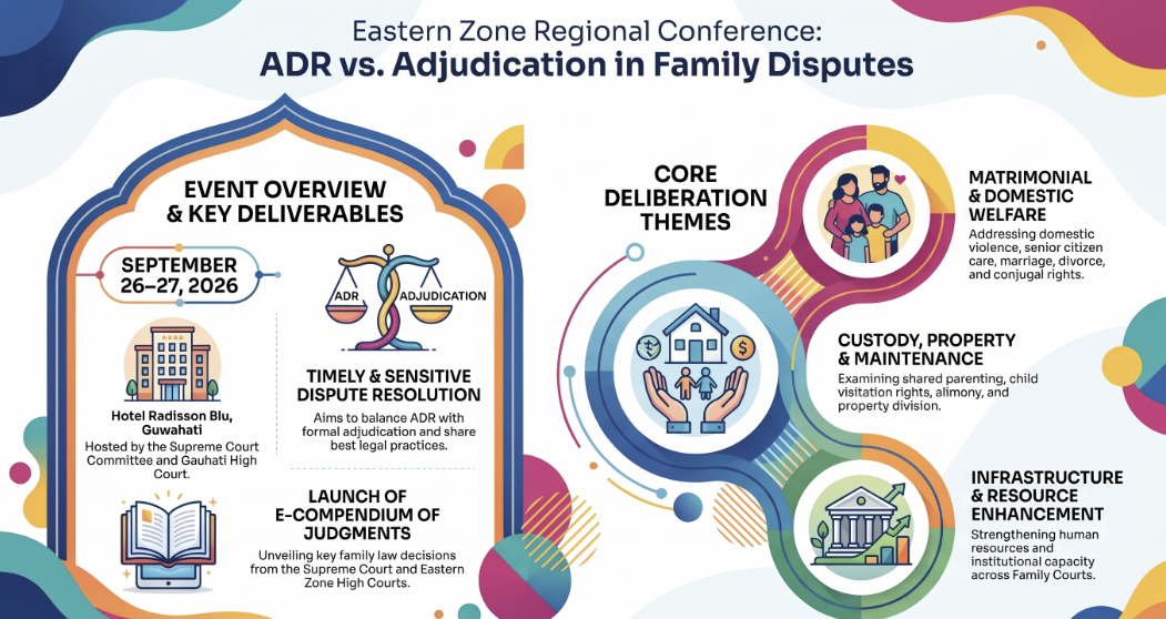 Supreme Court Organises Eastern Zone Regional Conference on “ADR vs. Adjudication in Family Disputes: Challenges and Way Forward”