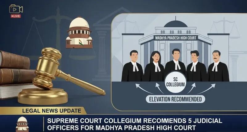 Collegium Recommends Five Judicial Officers for Elevation to Madhya Pradesh High Court