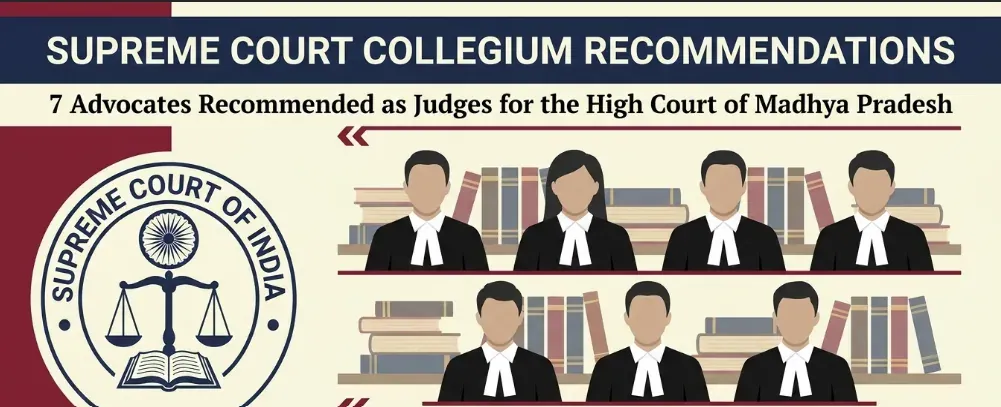 Collegium Recommends Seven Advocates for Elevation to Madhya Pradesh High Court
