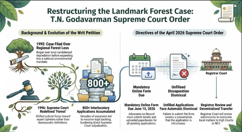 Supreme Court Streamlines 30-Year-Old Godavarman Forest Case: Mandates Online Audit for Over 800 Pending Applications